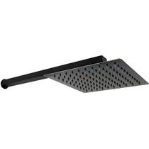Ducha Quadrada 25x25 Inox Preto Alto Brilho Borda Fina com Braço Quadrado - Máxima Metais Ducha Quadrada 25x25 Inox Preto Alto Brilho Borda Fina com Braço Quadrado - Máxima Metais