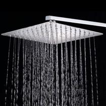 Ducha Quadrada 25x25 Inox SUS304 25cm Borda Fina com Braço Quadrado - Máxima Metais Ducha Quadrada 25x25 Inox SUS304 25cm Borda Fina com Braço Quadrado - Máxima Metais