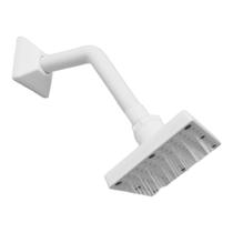 Ducha Quadrada Articulada em Abs Branco de 4 Polegadas Parede de 1/2 Luxo Agua Quente Agua Fria