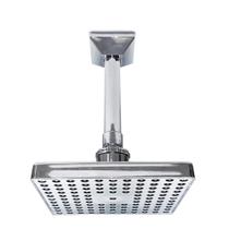 Ducha Quadrada Articulada em Abs Cromado de 6 Polegadas de 1/2 para Teto Luxo Agua Quente Agua Fria