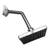 Ducha Quadrada Articulada em Abs Cromado de 6 Polegadas de 1/2 Parede Luxo Agua Quente Agua Fria Ducha Quadrada Articulada em Abs Cromado de 6 Polegadas de 1/2 Parede Luxo Agua Quente Agua Fria