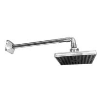 Ducha Quadrada Articulada em Abs Cromado de 6 Polegadas de 1/2 Parede Luxo Agua Quente Agua Fria