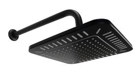 Ducha Quadrada Black Matte em ABS 21x21 cm c/ Cano Parede Ducha Quadrada Black Matte em ABS 21x21 cm c/ Cano Parede