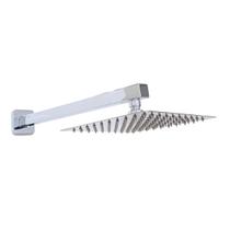 Ducha Quadrada Cromada Em Inox 20x20 Braço 38 Cm Parede Ducha Quadrada Cromada Em Inox 20x20 Braço 38 Cm Parede