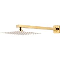 Ducha Quadrada Dourada Gold 20x20cm Inox