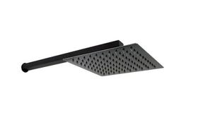 Ducha Quadrada Inox 20x20 cm Preta Fosca Articulada Parede