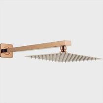 Ducha Quadrada Rose Gold em Inox 20x20cm
