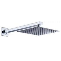 Ducha Quadrada Slim 20x20cm Com Braço 40cm Inox Prata Domum