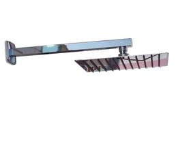 Ducha Quadrada Slim 25x25 cm Inox com Braço Parede Cromado