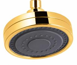 Ducha Redonda Auto Limpante ABS Dourado Brilhante