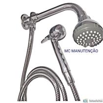 Ducha redonda com desviador chuveirinho para aquecedor a gás - MC MANUTENÇÃO