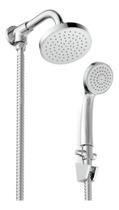 Ducha Redonda Parede Cromada Deluxe Com Chuveirinho - Roca Cromado