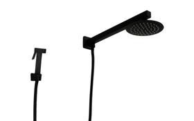 Ducha Redonda Preto em Inox 304 com Chuveirinho Manual Metal Ducha Redonda Preto em Inox 304 com Chuveirinho Manual Metal