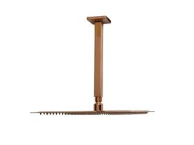 Ducha Slim / Chuveiro 30 x 30 cm Rose Golden Com Braço de Teto Rose Gold