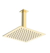 Ducha Slim Teto Com Haste Quadrado 20cm Gold - Unitário Ducha Slim Teto Com Haste Quadrado 20cm Gold - Unitário