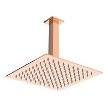 Ducha Slim Teto Com Haste Quadrado 20cm Rose Gold - Unitário Ducha Slim Teto Com Haste Quadrado 20cm Rose Gold - Unitário
