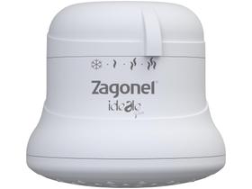 Ducha Zagonel Ideale Plus 6800W Redonda 4 - Temperaturas Branca Multitemperatura e Chuveirinho