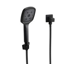 Duchinha de Mão ABS Quadrada Preto c/ Registro 1/4 de Volta Duchinha de Mão ABS Quadrada Preto c/ Registro 1/4 de Volta