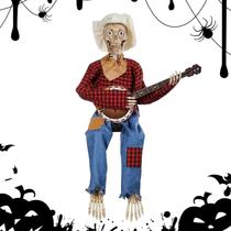 Duelo engraçado de esqueleto de banjo animado de Halloween Shakven Duelo engraçado de esqueleto de banjo animado de Halloween Shakven