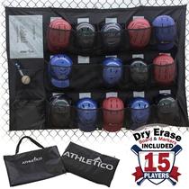 Dugout Organizer Athletico para 15 jogadores com bolsa de capacete suspensa