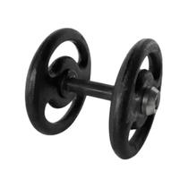 Dumbbell 12kg Pegada Emborrachada Pintado Preto Anilhas Fitness