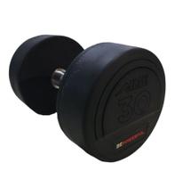 Dumbbell emborrachado com pegada de hard cromo epic 38kg