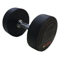 Dumbbell emborrachado epic com pegada em hard chromo 38kg Dumbbell emborrachado epic com pegada em hard chromo 38kg
