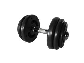 Dumbbell Injetado com Pegada Cromada Academia Fitness 14kg