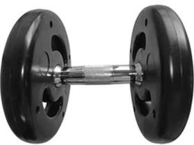 Dumbbell Injetado Com Pegada Cromada Academia Fitness 8Kg - Anilhas Fitness