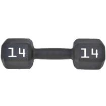 Dumbbell Sextavado Revestido Texturizado 14kg Rythmoon