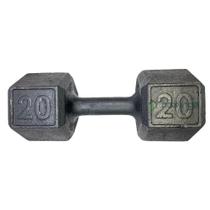 Dumbell Sextado de Ferro Fundido Pintado - 20 Kg - BOX INGÁ