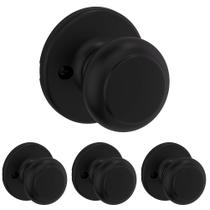 Dummy Door Knob Kwikset Cove Matte Black, pacote com 4