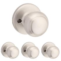 Dummy Door Knob Kwikset Cove, níquel acetinado, pacote com 4