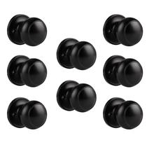 Dummy Knobs Probrico para portas francesas, pacote com 8 unidades, preto fosco
