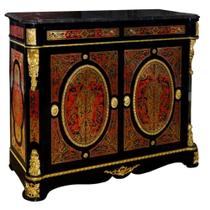 Dunquerque Movel Black Marchetaria Colorida Bronze Imponente