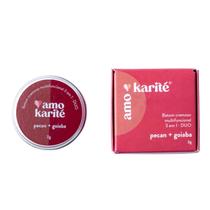Duo Batom Natural Cremoso Multifuncional 3 em 1 Goiaba Pecan AmoKarité