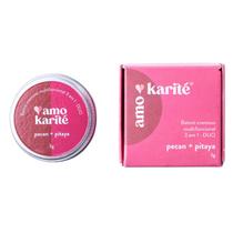 Duo Batom Natural Cremoso Multifuncional 3 em 1 Pitaya Pecan AmoKarité