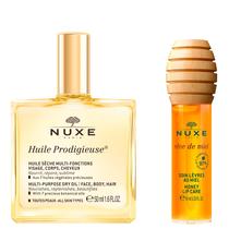 Dúo de Cuidado Facial Nuxe Aceite Seco 50ml y Aceite Labial de Miel 10ml