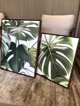 Duo De Quadros Botânicos Costela De Adão Natureza Canvas Moldura Flutuante Duo De Quadros Botânicos Costela De Adão Natureza Canvas Moldura Flutuante
