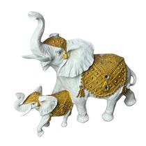 Duo Elefante Dourado Decorativo Luxo Verito Duo Elefante Dourado Decorativo Luxo Verito