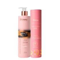 Duo Mix Creme de Pentear Afro 3ABC e Gel Creme Cachos 300mL - Dhonna Cachos Sem Frizz e com Brilho Intenso