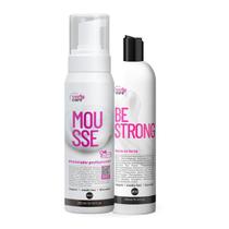 Duo Mousse Modelador e Be Strong Leave-in Forte - Curly Care