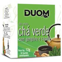 Duom Chá Verde com Gengibre e Canela 10 Sachês 12g