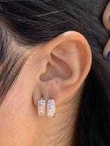 Dupla de Argolinhas Folha Brinco Segundo Furo Prata925 Banhado a Ouro Com Garantia