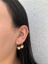 Dupla De Argolinhas White Prata 925 e Banhado a Ouro 18k Cor:Prata 925