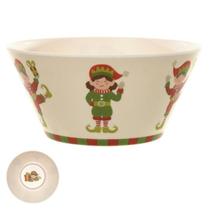 Dupla de bowls elfo vermelho/verde em melamina Dupla de bowls elfo vermelho/verde em melamina
