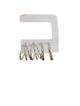 DUPLA DE BRINCOS ARGOLA ABERTA MÉDIO DOURADO Prata