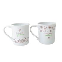 Dupla de caneca cerâmica 140ml naturals sonhar uatt