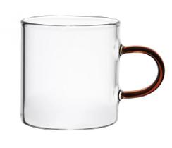 Dupla de Caneca Vidro Boro Alça Ambar 100 ml - Mimo Style