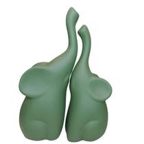 Dupla de elefantes decorativo enfeite